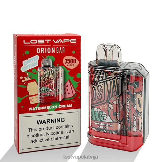Lost Vape Orion vienreizējās lietošanas bārs | 7500 puff | 18 ml | 50 mg arbūzu krēms HLTZB99 Lost Vape Contact